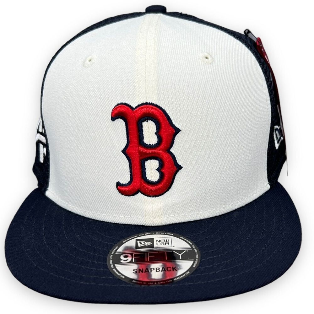 New Era Red Sox Alpha Industries Hat Snapback White Blue E1 9FIFTY Cap Dome